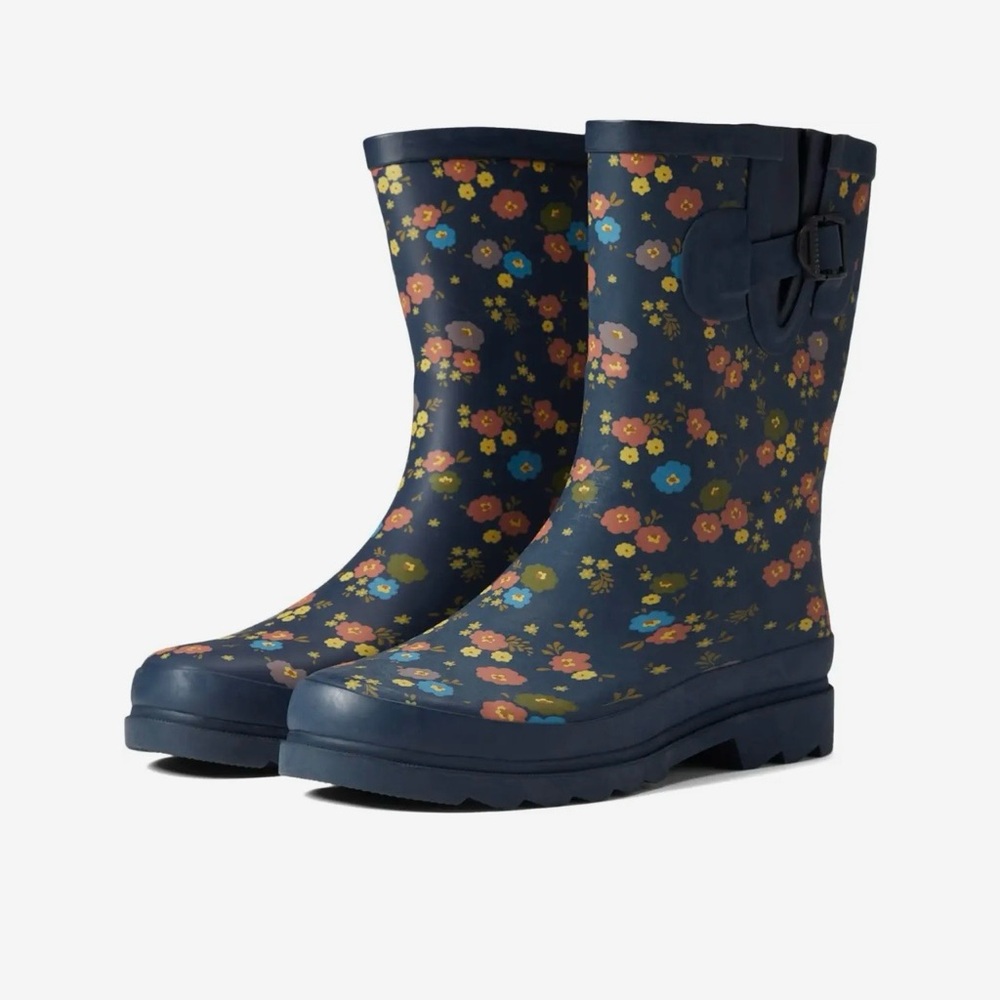 Western Chief Navy Floral Rain Boots size 8